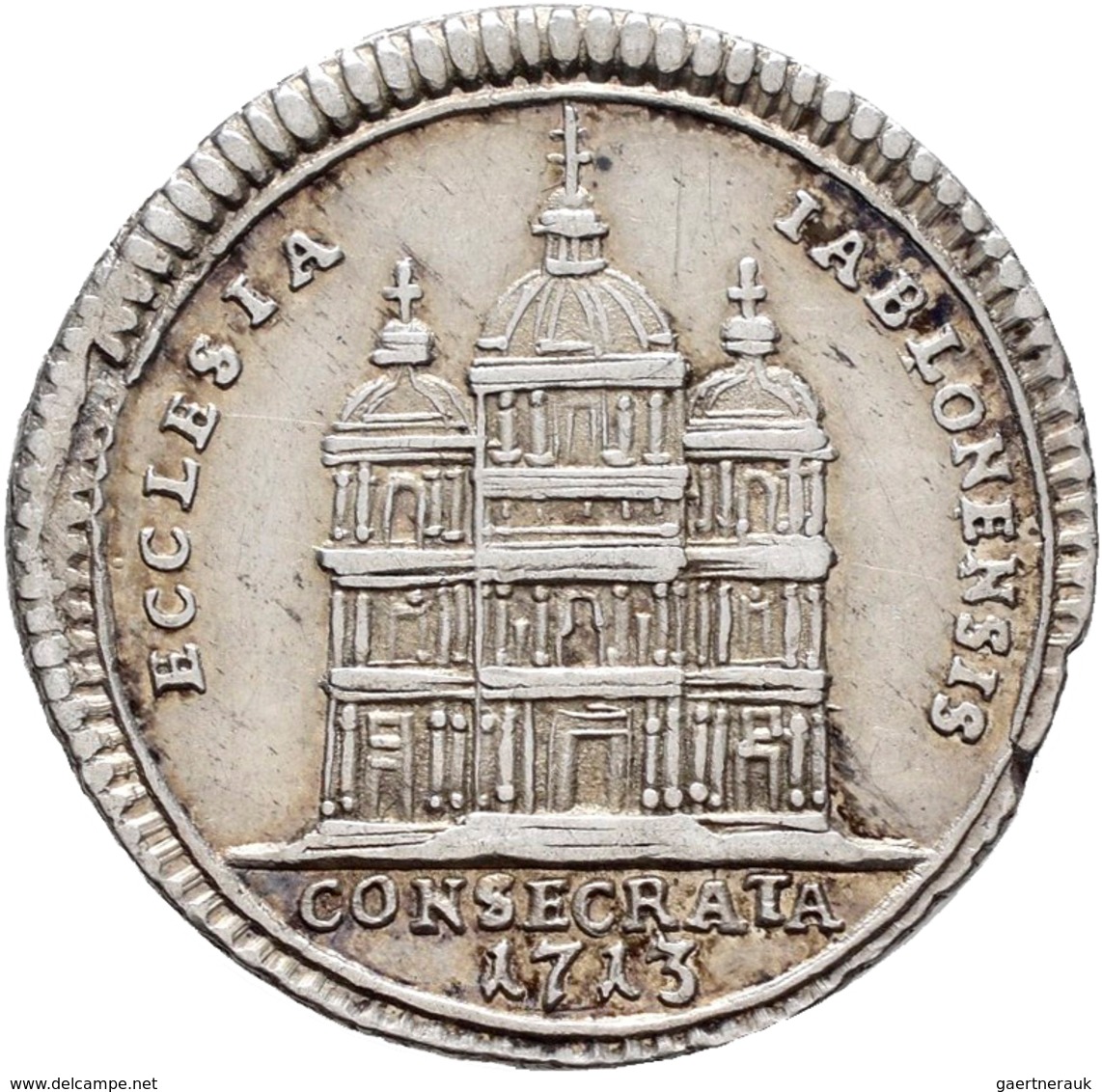 Medaillen - Religion: Böhmen Königreich, Jablonné V Podještědí (Deutsch Gabel): Kleine Silbermedaill - Zonder Classificatie