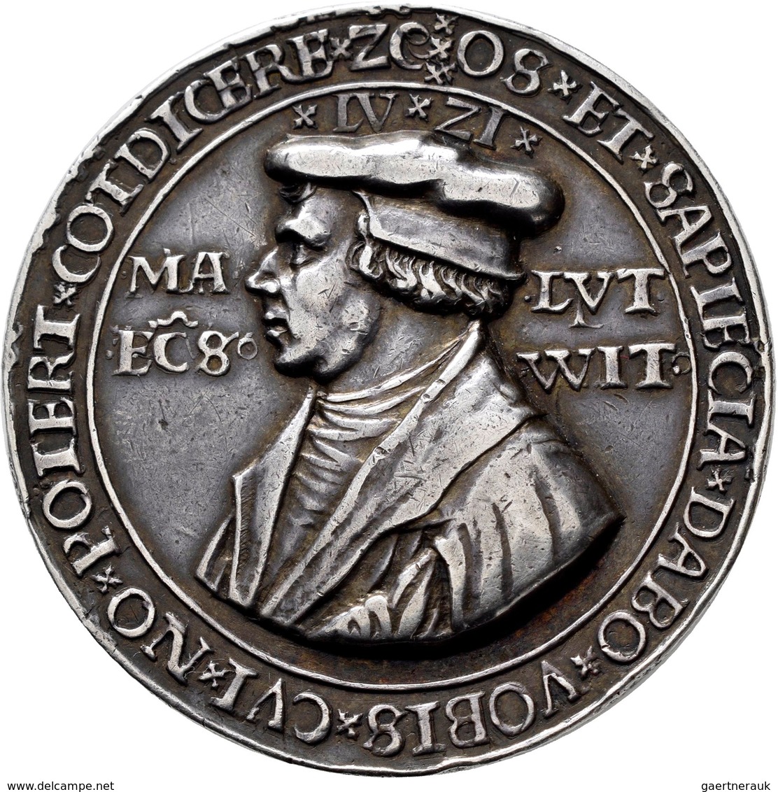 Medaillen - Religion: Martin Luther 1483-1546: Silbermedaille O. J. (1532/1533), Von Hieronymus Magd - Zonder Classificatie