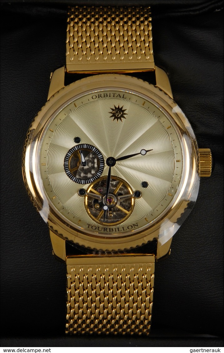 Uhren: Herrenarmbanduhr Von Raoul U. Braun: Tourbillon RUB05-T12GM-go. In Box. Neuware. - Andere & Zonder Classificatie