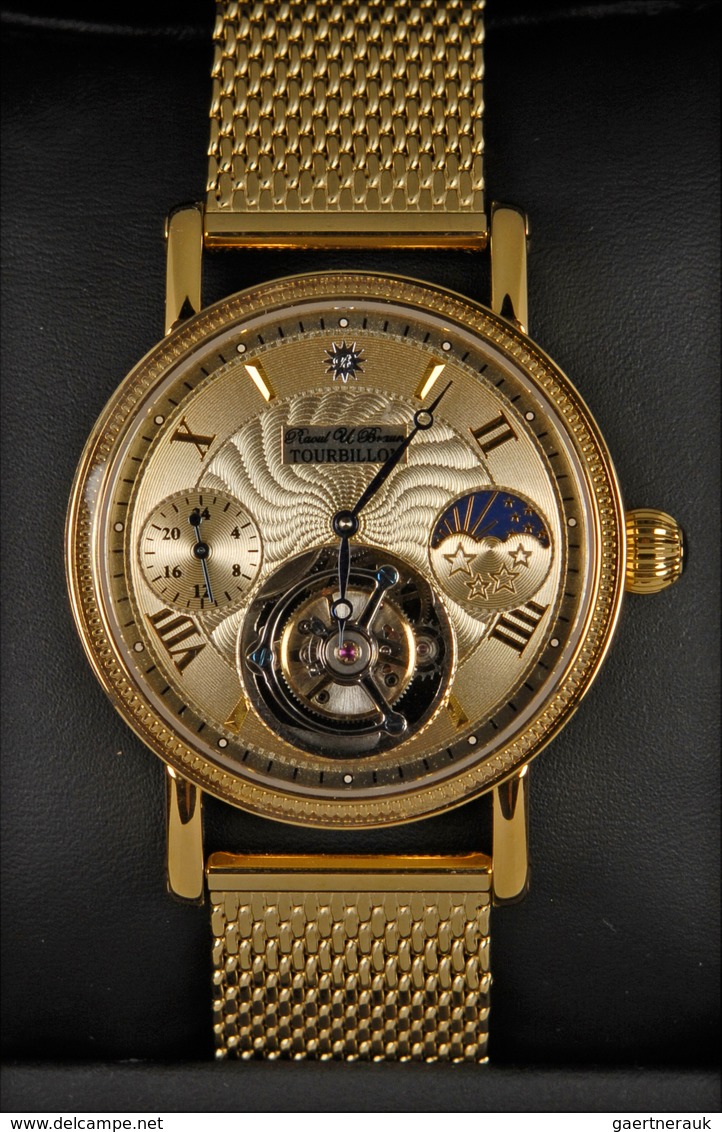 Uhren: Herrenarmbanduhr Von Raoul U. Braun: Tourbillon RUB05-T7GM. In Box. Neuware. - Andere & Zonder Classificatie