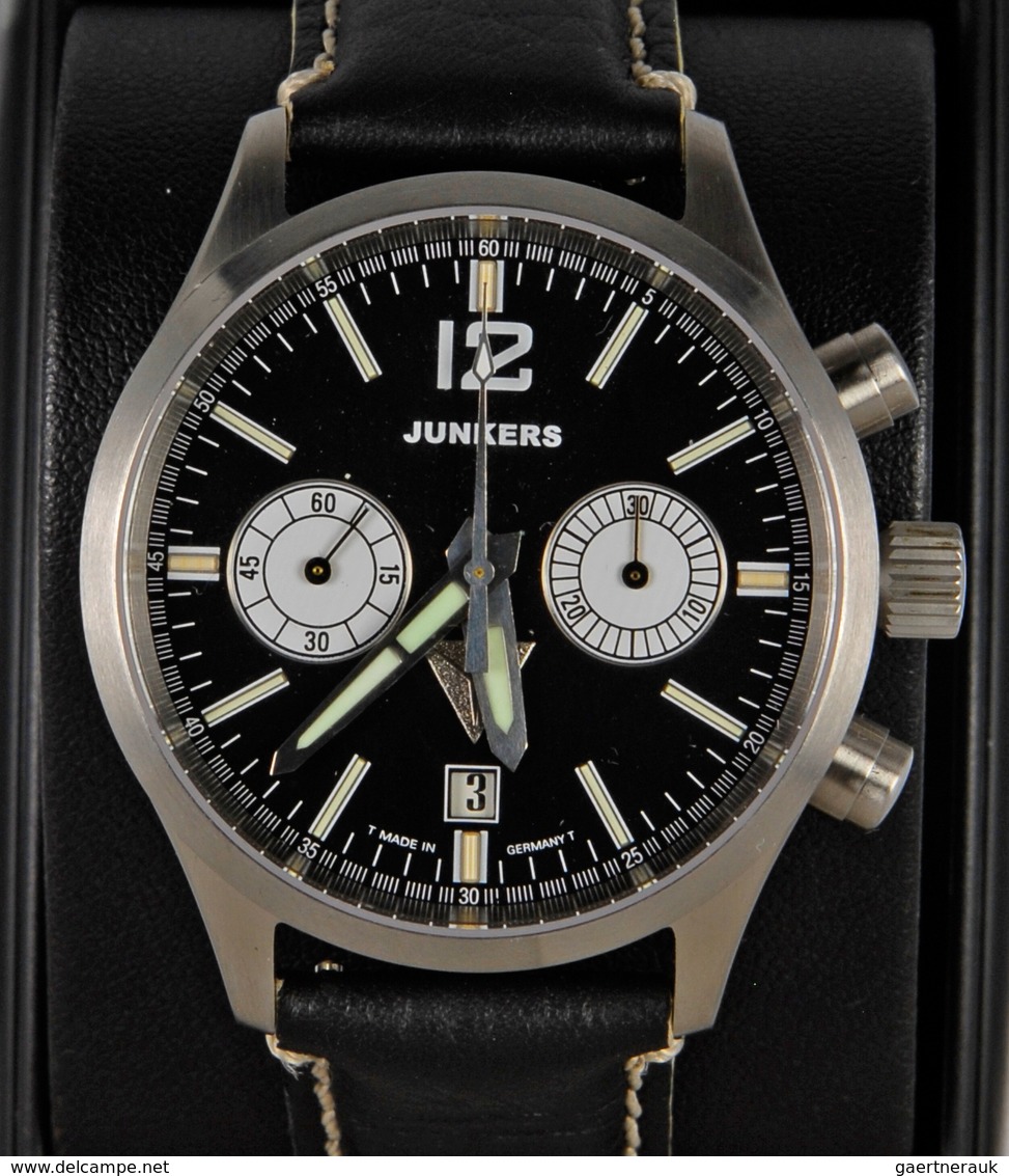 Uhren: Herrenarmbanduhr: Junkers Mechanik - Chronograph 6226/0493 (Art. Nr. 91808000000). Leder Armb - Autres & Non Classés