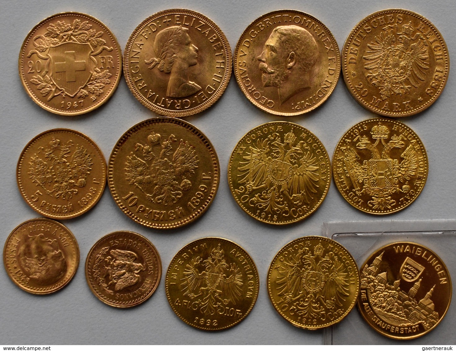 Alle Welt  - Anlagegold: Goldanleger Aufgepasst: Kleines Lot 12 Goldmünzen Und Eine Goldmedaille, Da - Andere & Zonder Classificatie