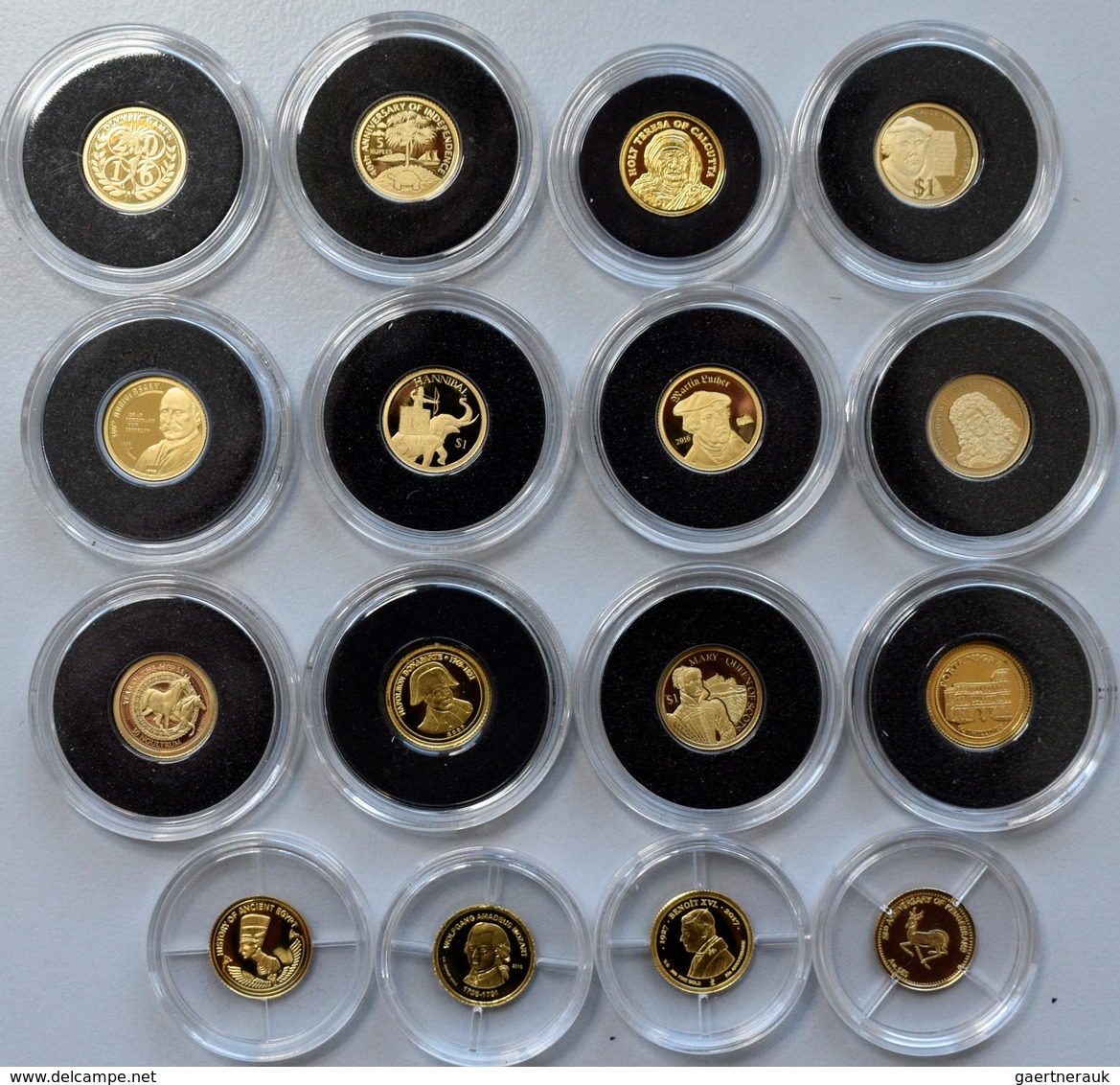 Alle Welt  - Anlagegold: Die Kleinsten Goldmünzen Der Welt: 16 Goldmünzen Aus Diversen Ländern, über - Autres & Non Classés