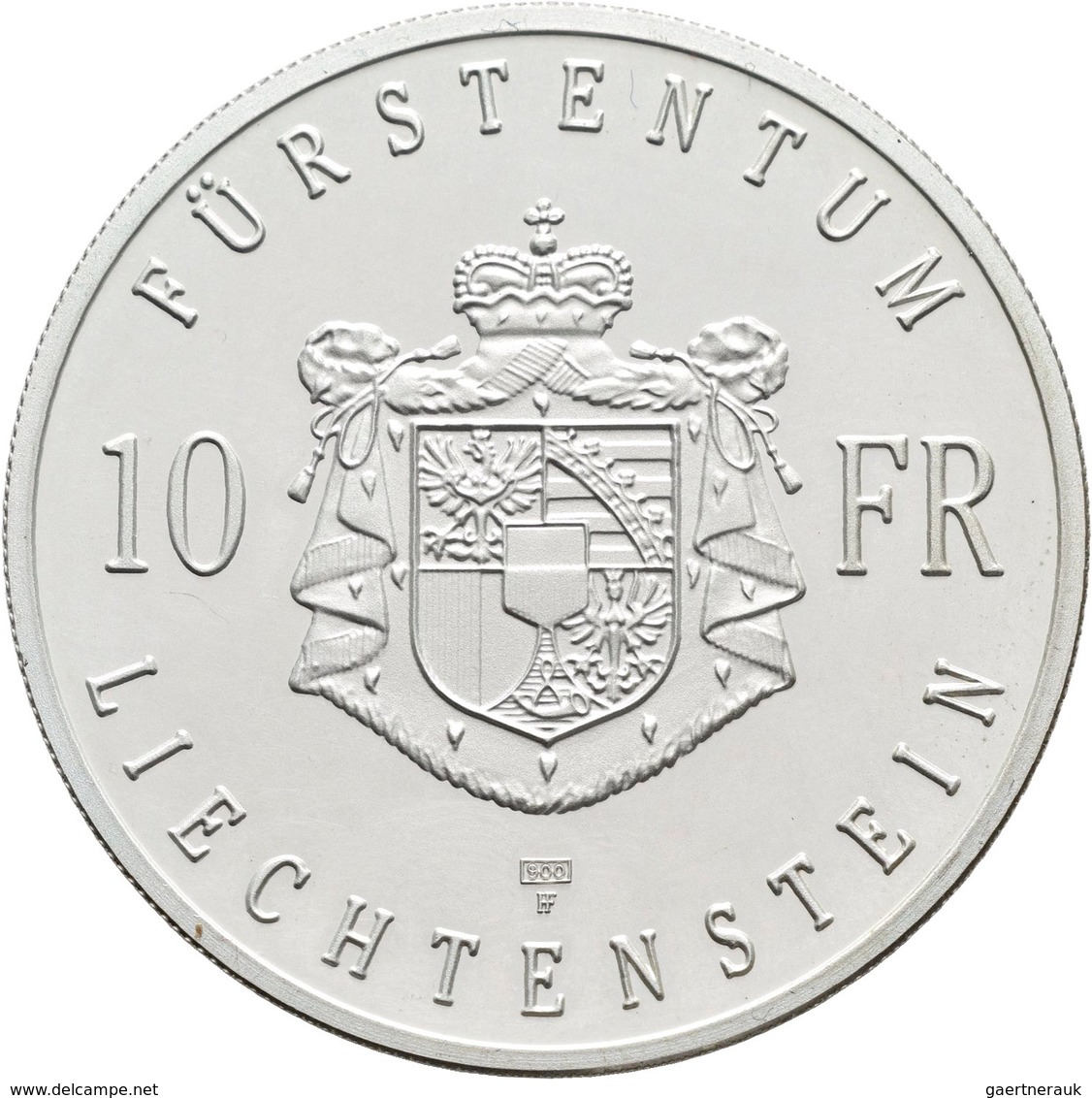 Liechtenstein: Lot 4 Stück; 10 Franken 1988, 1990, 2006, Alle Polierte Platte Sowie Eine Nachprägung - Liechtenstein