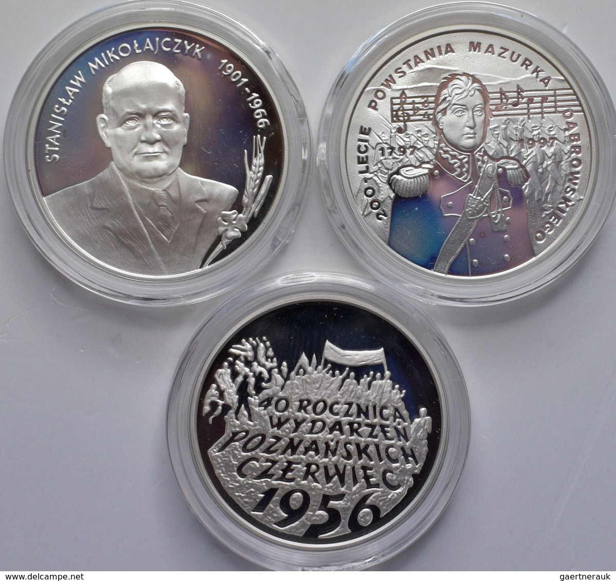 Polen: Lot 3 X 10 Zlotych 1996: Mikolajczyk (KM# 317), Mazurka (KM# 318), Poznan Aufstand (KM# 324). - Polen