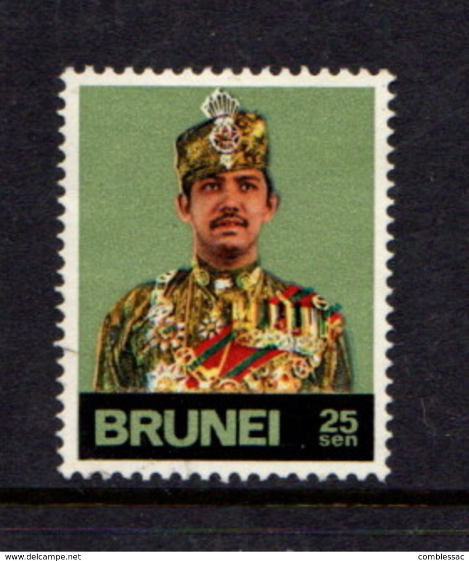 BRUNEI    1974    25c  Sage  Green         USED - Brunei (...-1984)