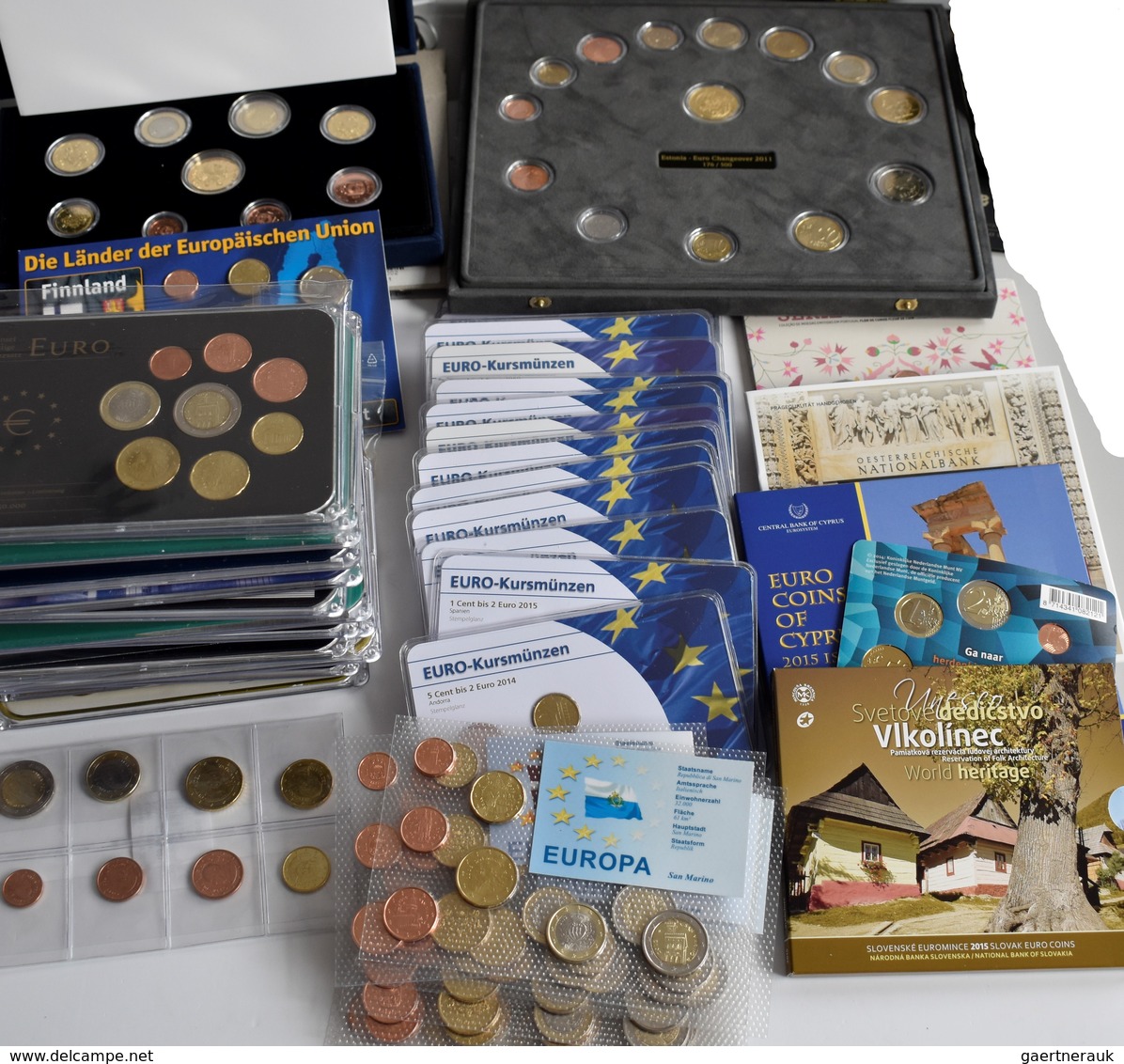 Euromünzen: Über 50 Verschiedene Kursmünzensätze Aus Den Euroländern. Teils Offizielle KMS, Teils Pr - Sonstige & Ohne Zuordnung