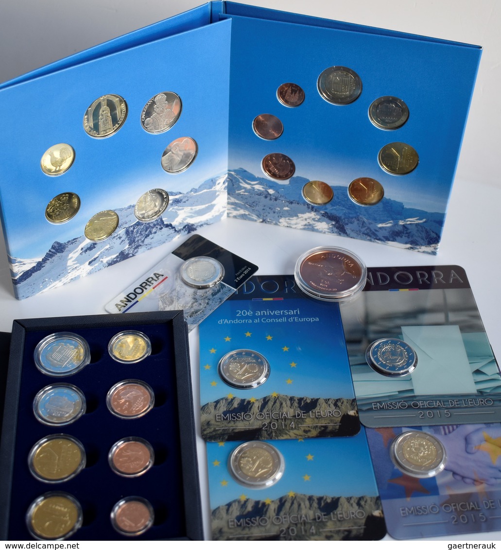 Andorra: Kleines Lot Euromünzen, Beinhaltet Folgende Münzen: 2 Euro Gedenkmünzen: 2014 Europarat (2x - Andorre