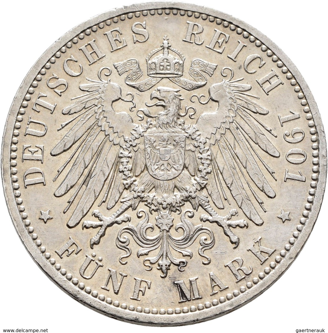 Umlaufmünzen 2 Mark Bis 5 Mark: Preussen: Lot 7 Stück; 5 + 3 Mark 1901 (200 Jahrfeier); 3 + 2 Mark 1 - Taler En Doppeltaler