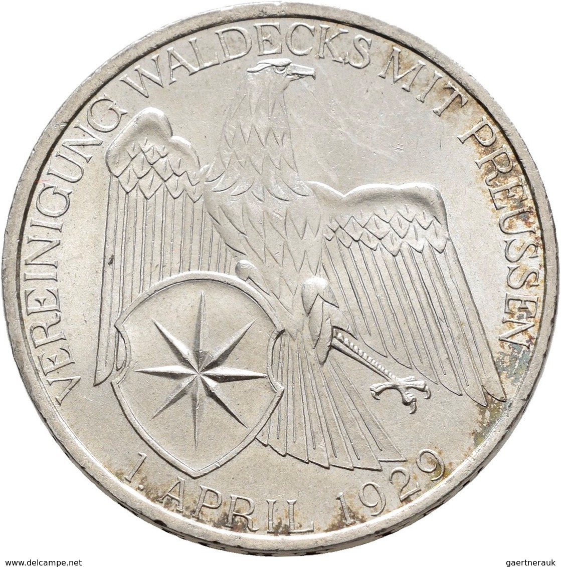 Weimarer Republik: Lot 25 Münzen;dabei 3 Mark 1924 A, 3 Reichsmark 1929 A Waldeck, 1929 E Meißen, 19 - Sonstige & Ohne Zuordnung