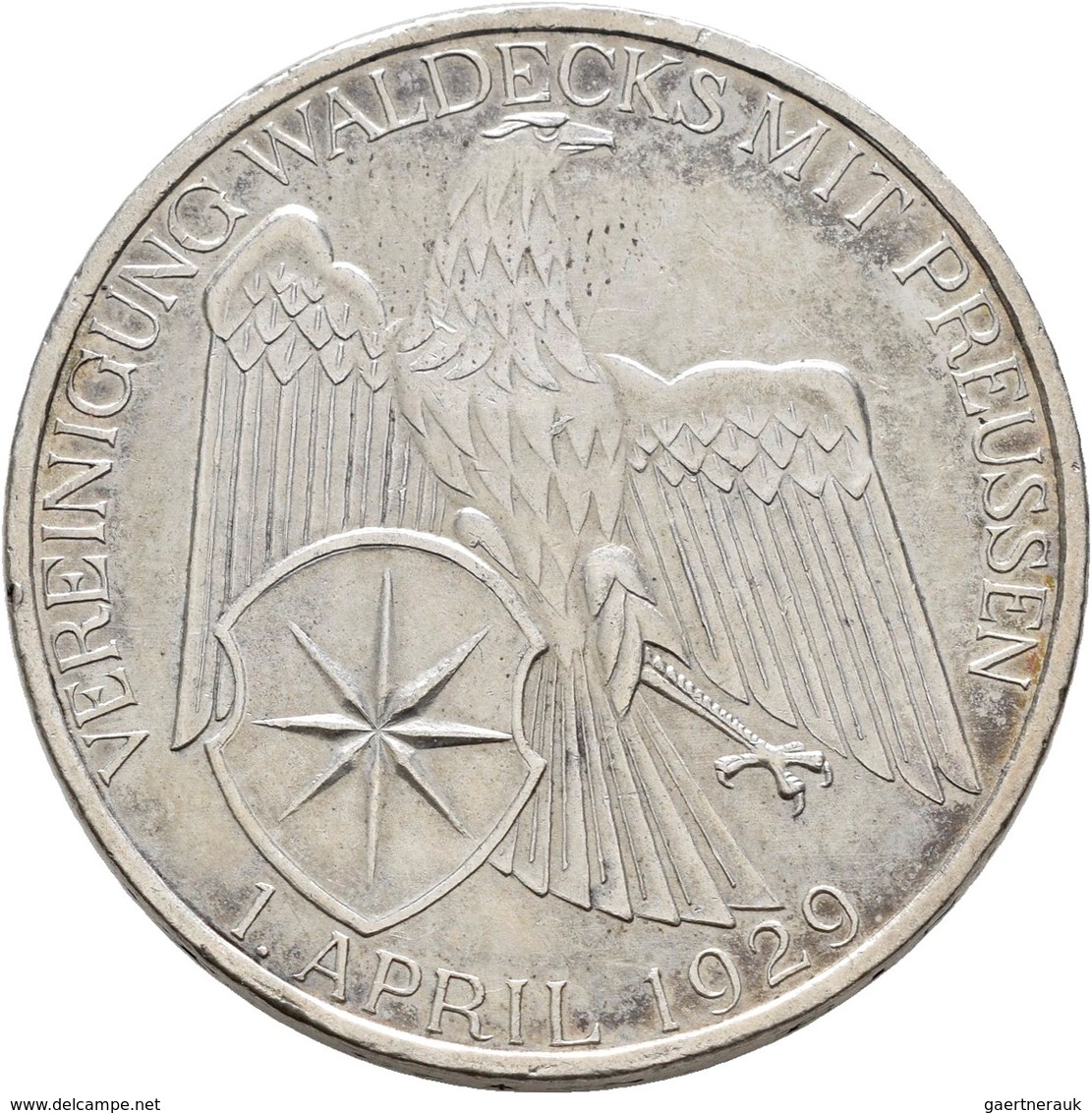 Weimarer Republik: Lot 4 Stück; 3 Reichsmark 1927 A, 1929 A Waldeck, 1930 A Zeppelin, 1931 A Vom Ste - Andere & Zonder Classificatie