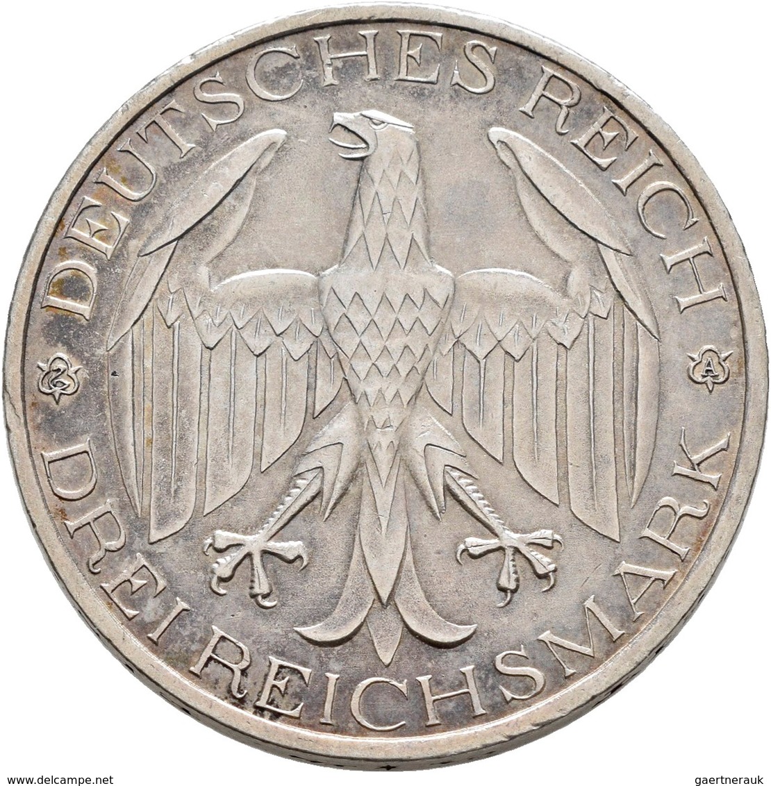 Weimarer Republik: Lot 4 Stück; 3 Reichsmark 1927 A, 1929 A Waldeck, 1930 A Zeppelin, 1931 A Vom Ste - Andere & Zonder Classificatie
