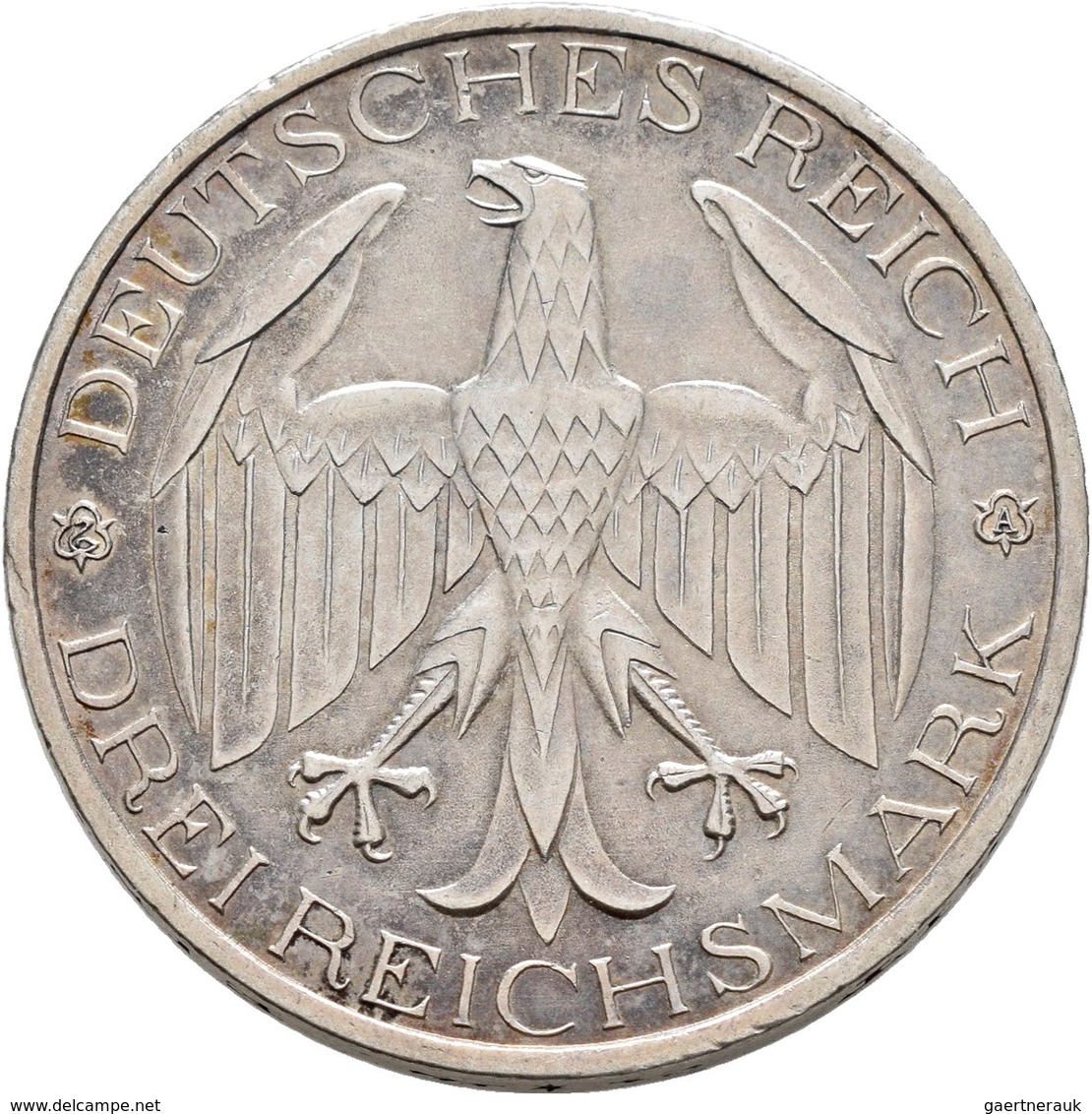 Weimarer Republik: Lot 4 Stück; 3 Reichsmark 1927 A, 1929 A Waldeck, 1930 A Zeppelin, 1931 A Vom Ste - Autres & Non Classés