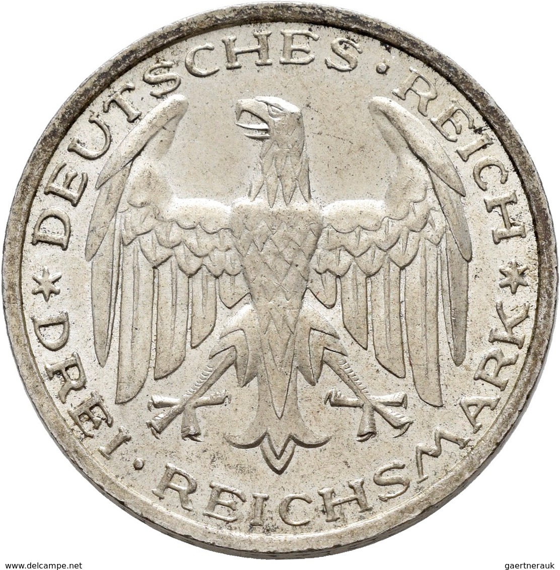 Weimarer Republik: Lot 4 Stück; 3 Reichsmark 1927 A, 1929 A Waldeck, 1930 A Zeppelin, 1931 A vom Ste