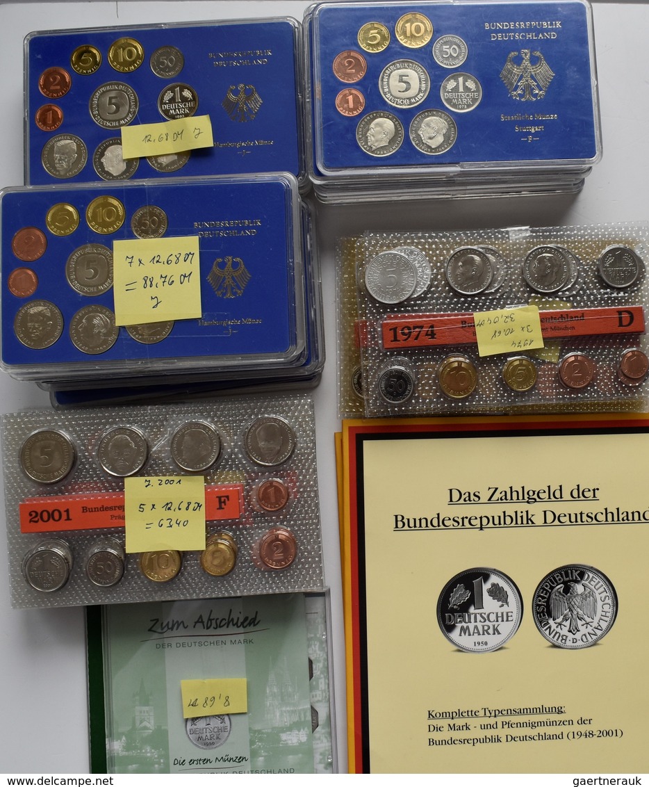 Bundesrepublik Deutschland 1948-2001: Diverse Kursmünzensätze Der BRD 1974-2001, In Beiden Erhaltung - Andere & Zonder Classificatie