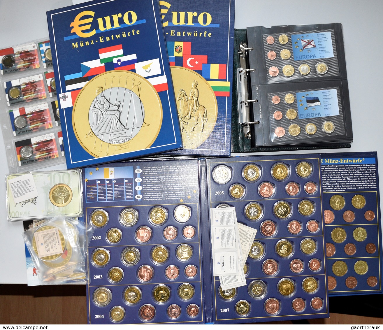 Medaillen - ECU: Eine Sammlung An Europroben (Münzentwürfen) Einiger Euroländer (auch Von Vatikan) U - Sonstige & Ohne Zuordnung