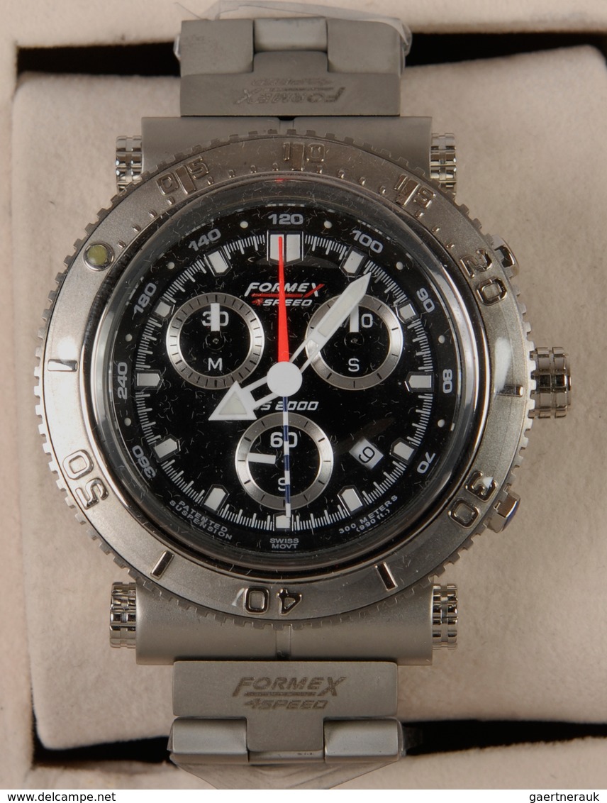 Uhren: 2 Herrenarmbanduhren Formex 4 Speed: Chronograph XL DS 2000 Und 20003.3121. In Box. - Andere & Zonder Classificatie