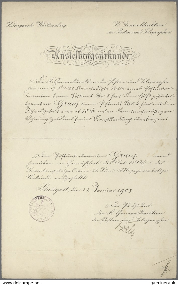 Varia, Sonstiges: Ein Kleines Konvolut Historischer Dokumente; Prüfungs-Attest 1877 Des Sächsischen - Andere & Zonder Classificatie