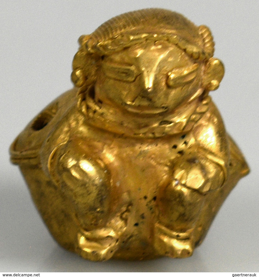 Varia, Sonstiges: Präkolumbianische Goldfigur (Gold/Silber/Kupfer-Legierung), 50 Mm Hoch, 36 G, In V - Andere & Zonder Classificatie