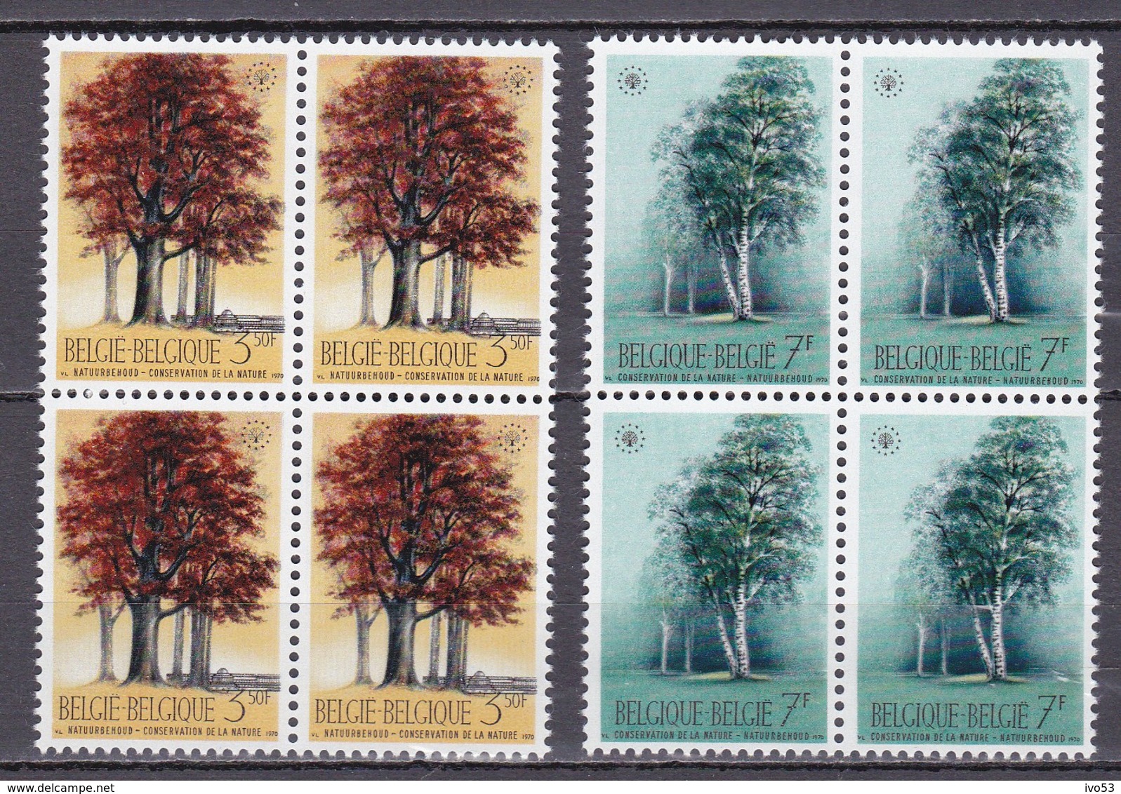 1970 Nr 1526-27** Zonder Scharnier,blokjes Van 4.Natuurbescherming. - Neufs