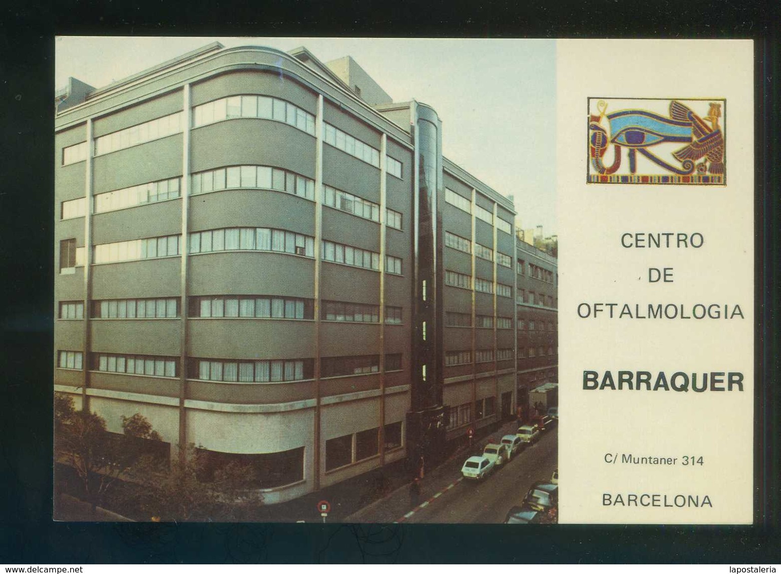 Barcelona *Centro De Oftalmología Barraquer* Ed. Fisa. Dep. Legal B. 4655-XVIII. Matasellos. - Publicidad