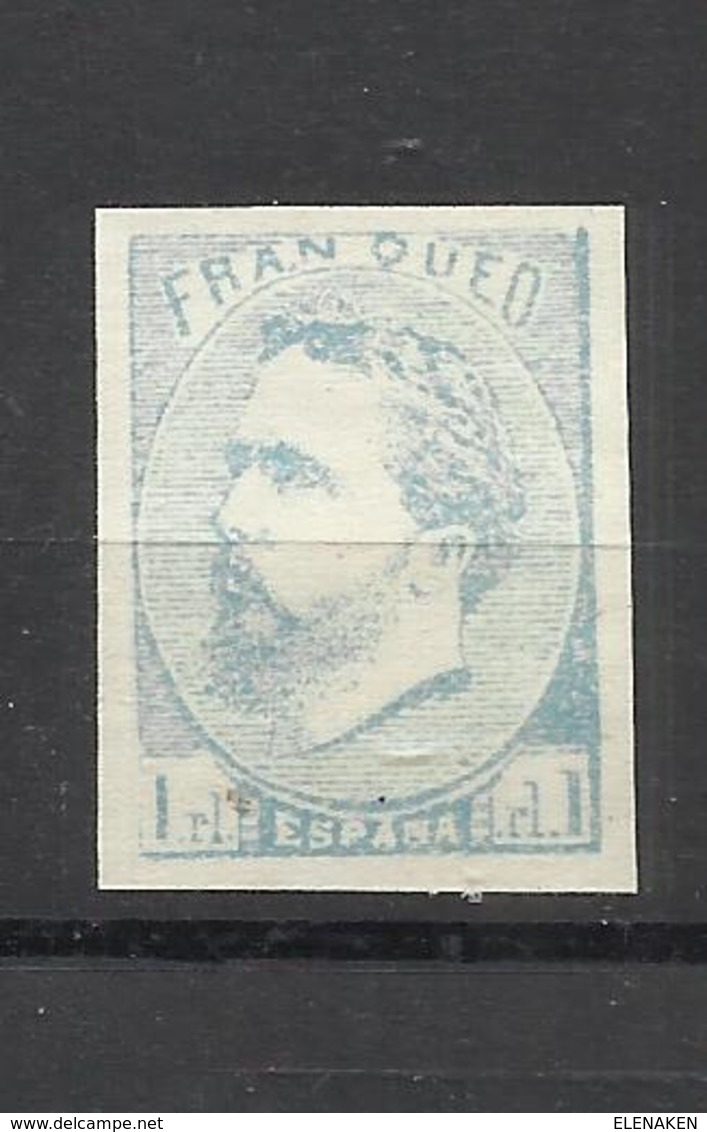 363-SELLO CLASICO Nº156 EDIFIL.1 Real Azul 1873. Carlos VII - Carlista FALSO FILATELICO.SPAIN STAMPS CLASSIC. GUERRAS CA - Used Stamps