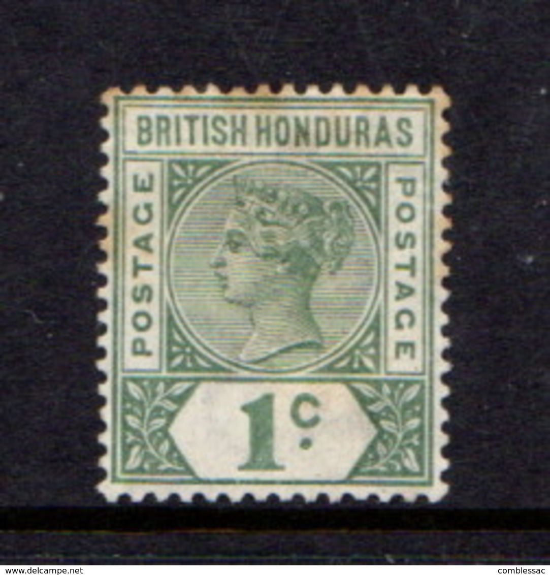 BRITISH  HONDURAS    1891    1c  Dull  Green     Slight Stain On  Reverse   Hence  Price    MH - British Honduras (...-1970)