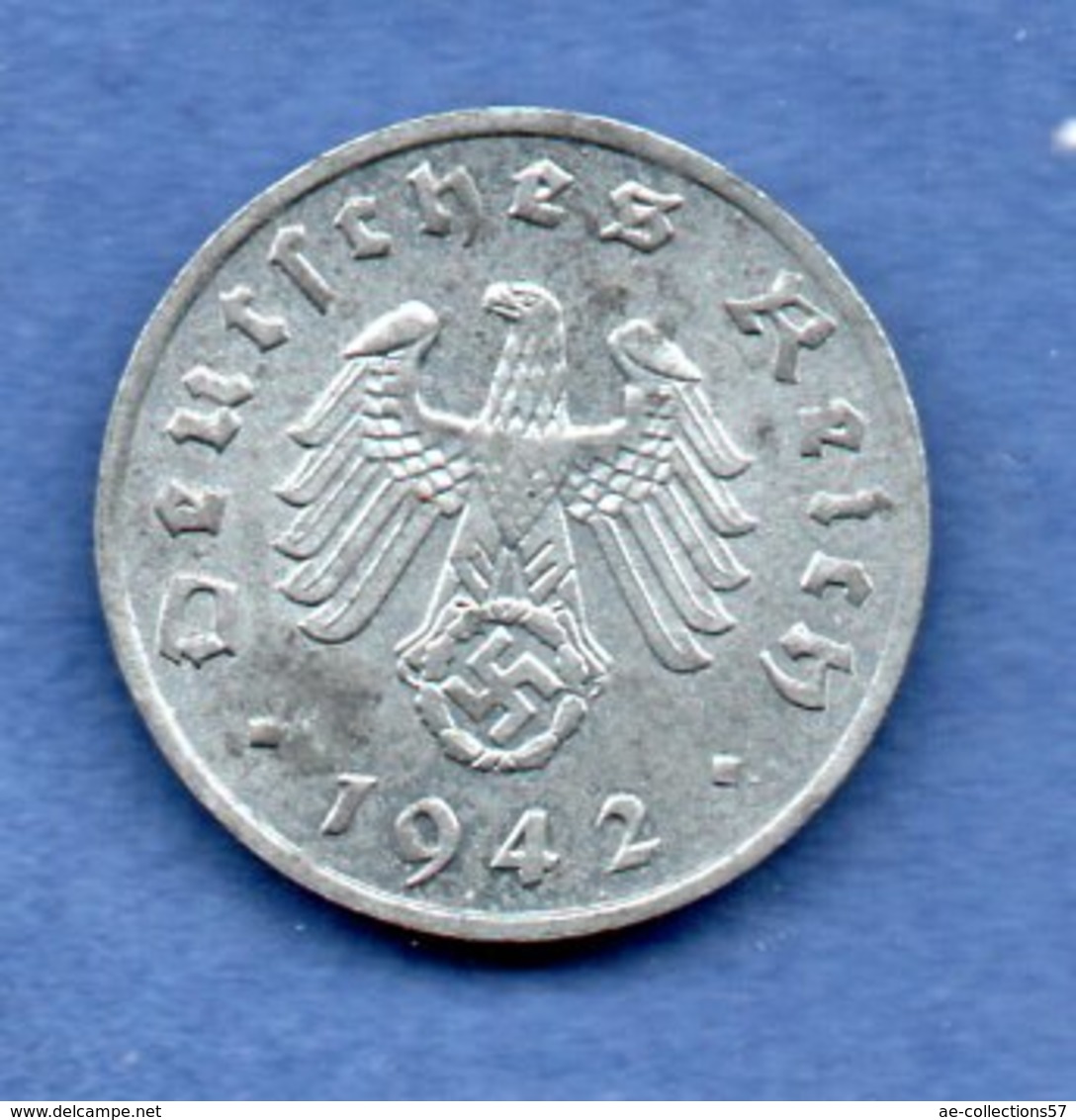Allemagne - 1 Reichspfennig 1942 F  - Km # 97  -- état SUP  -- - 1 Reichspfennig