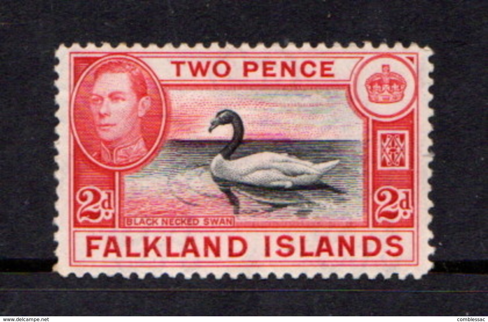 FALKLAND  ISLANDS    1938    2d  Black  And  Carmine  Red    MH - Falkland Islands