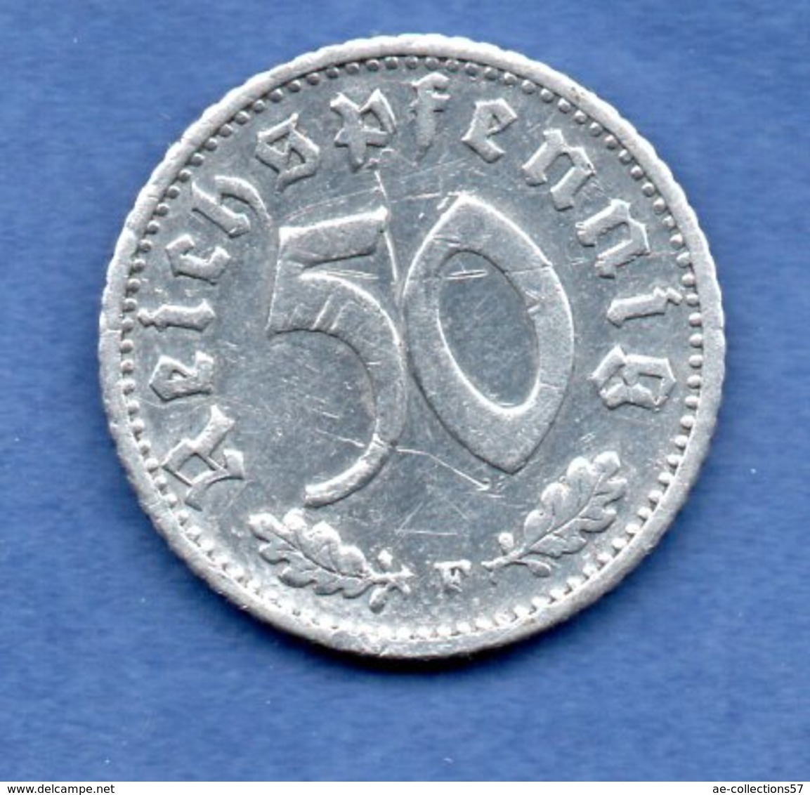 Allemagne -50 Reichspfennig 1944 F  - Km # 97  -- état TB  -- - 50 Reichspfennig