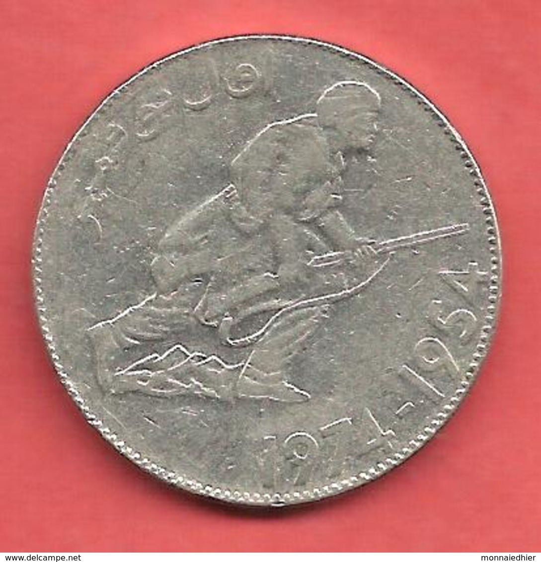 5 Dinars , ALGERIE , Nickel , 1974 , N° KM # 108 - Argelia