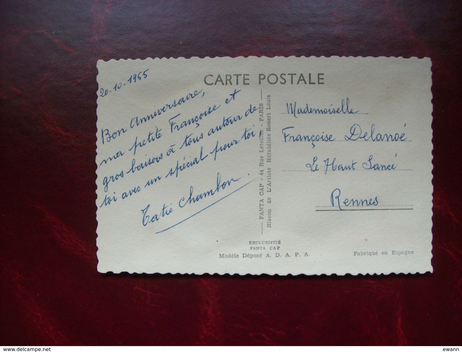 Carte Postale Brodée: Limousine - Brodées