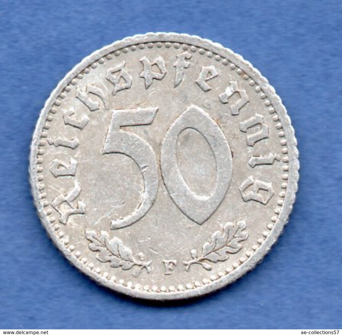 Allemagne -50 Reichspfennig 1941 F  - Km # 97  -- état TB + -- - 50 Reichspfennig