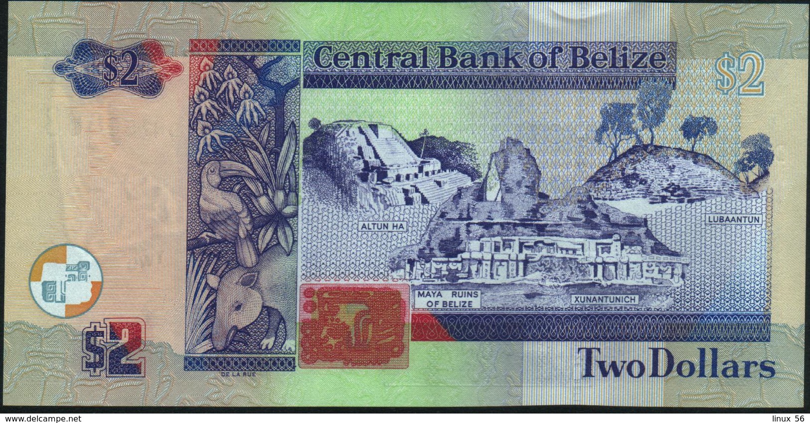 BELIZE - 2 Dollars 01.11.2014 UNC P.66 E - Belize