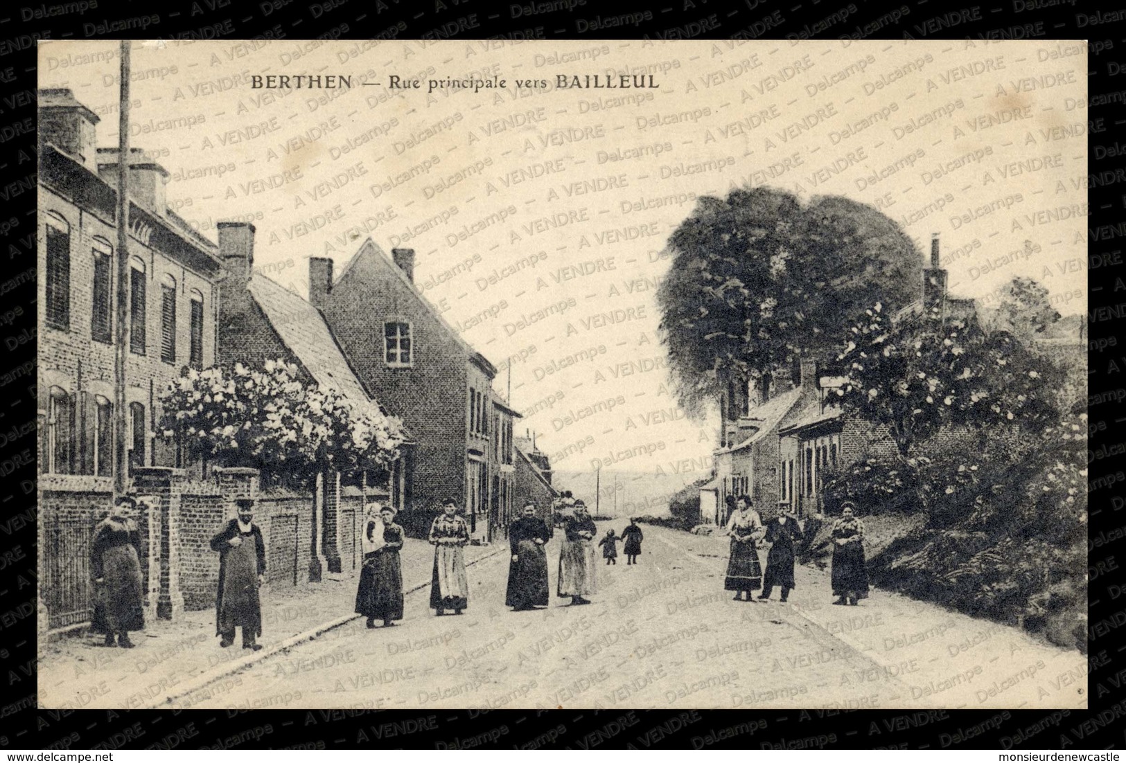 Berthen – Rue Principale Vers Bailleul (Imp. Le Delay / ELD). RARE. - Other & Unclassified