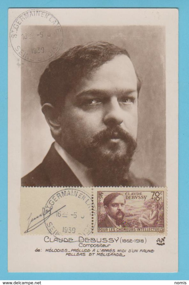 J.M. 22 - Carte Maximum Ou Carte Philatélique - Compositeur - N° 61 - C. DEBUSSY - Musique