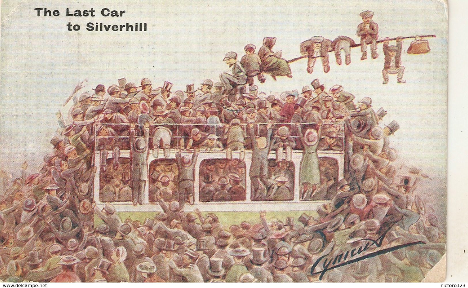 "Cynicus. The Last Car To Silverhill" Humorous Antique English Postcard - Otros & Sin Clasificación