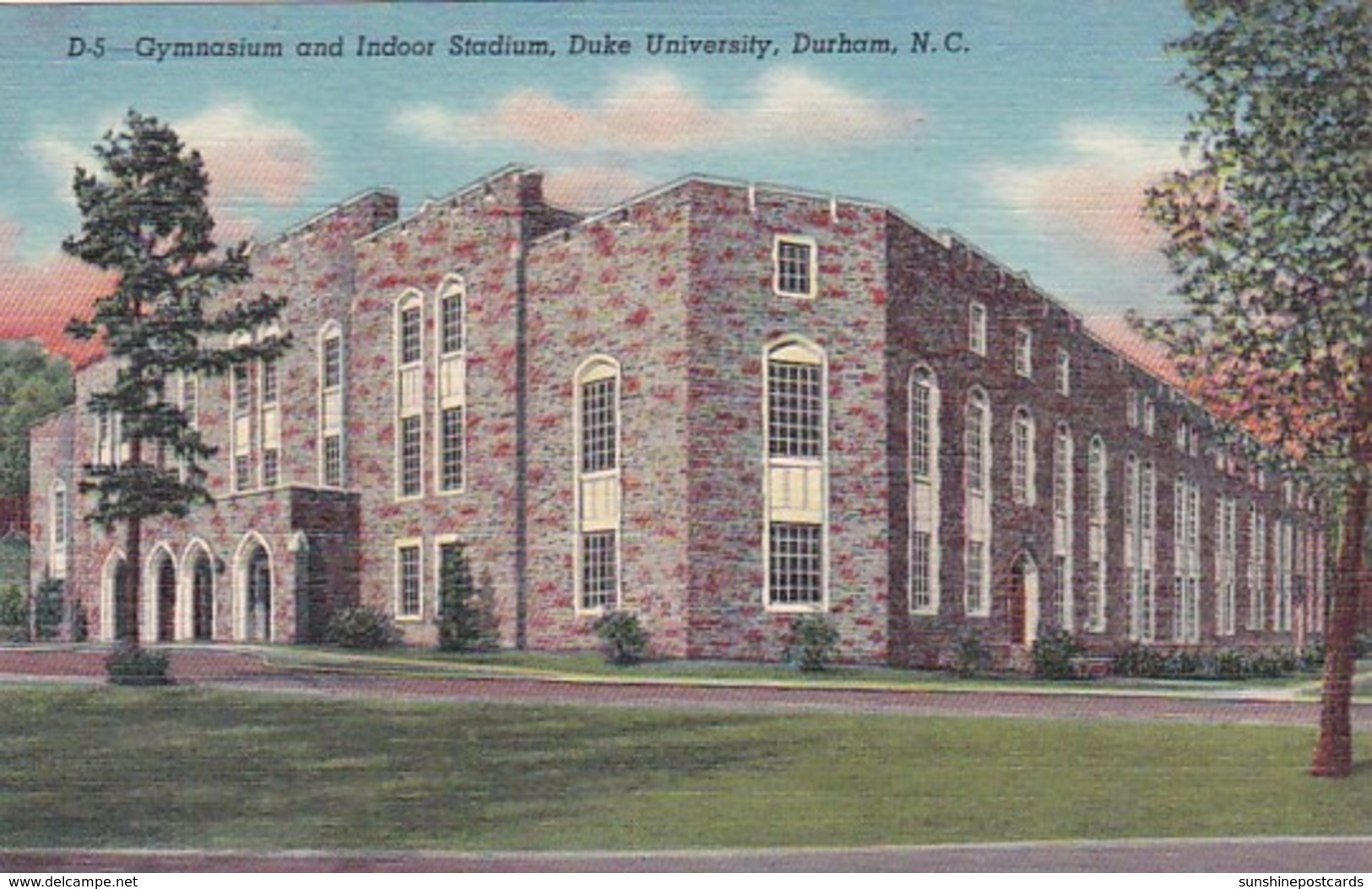 North Carolina Durham Gymnasium And Indoor Stadium Duke University Curteich - Durham