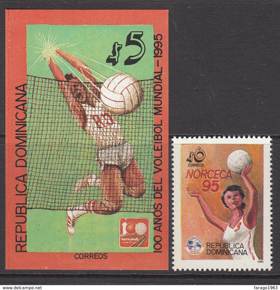 1995 Dominican Republic Dominicana  Volleyball Complete Set Of 2 MNH - Dominicaine (République)