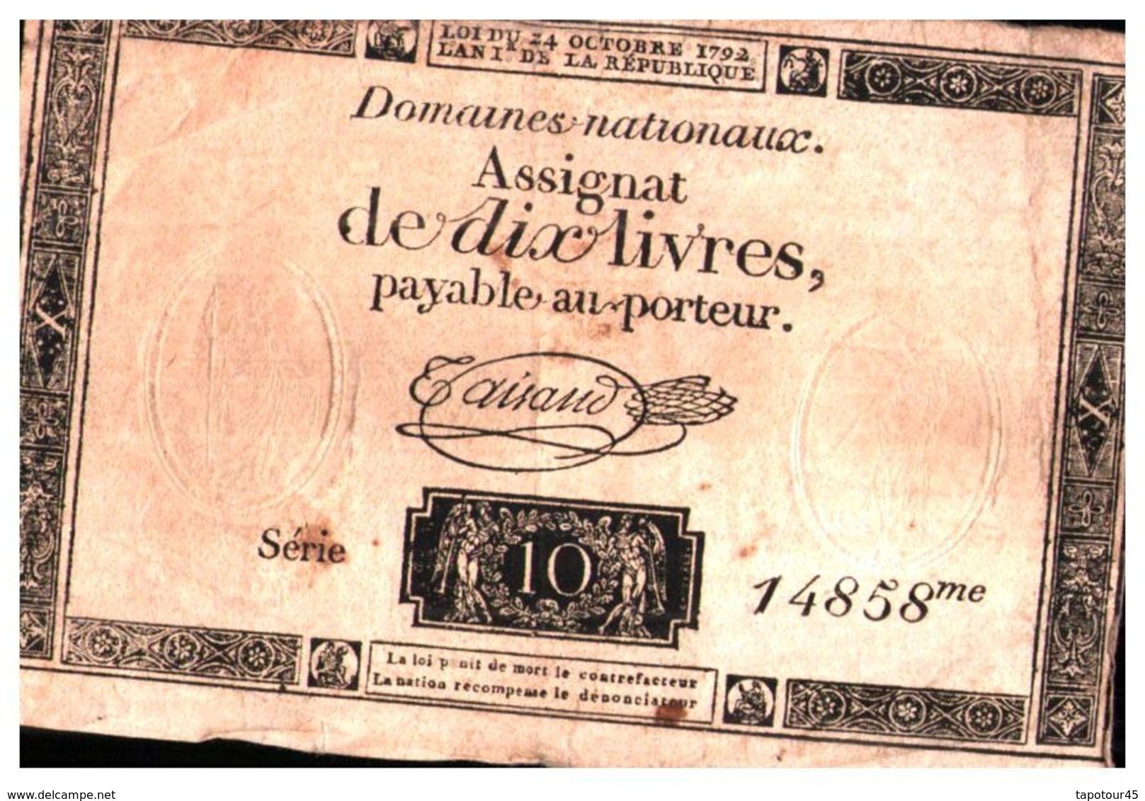 Billets > France > Assignats 10 Livres - Assignats