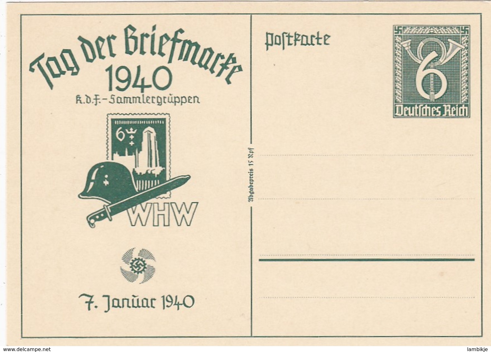 Deutsches Reich Postkarte P288 1940 - Briefe U. Dokumente