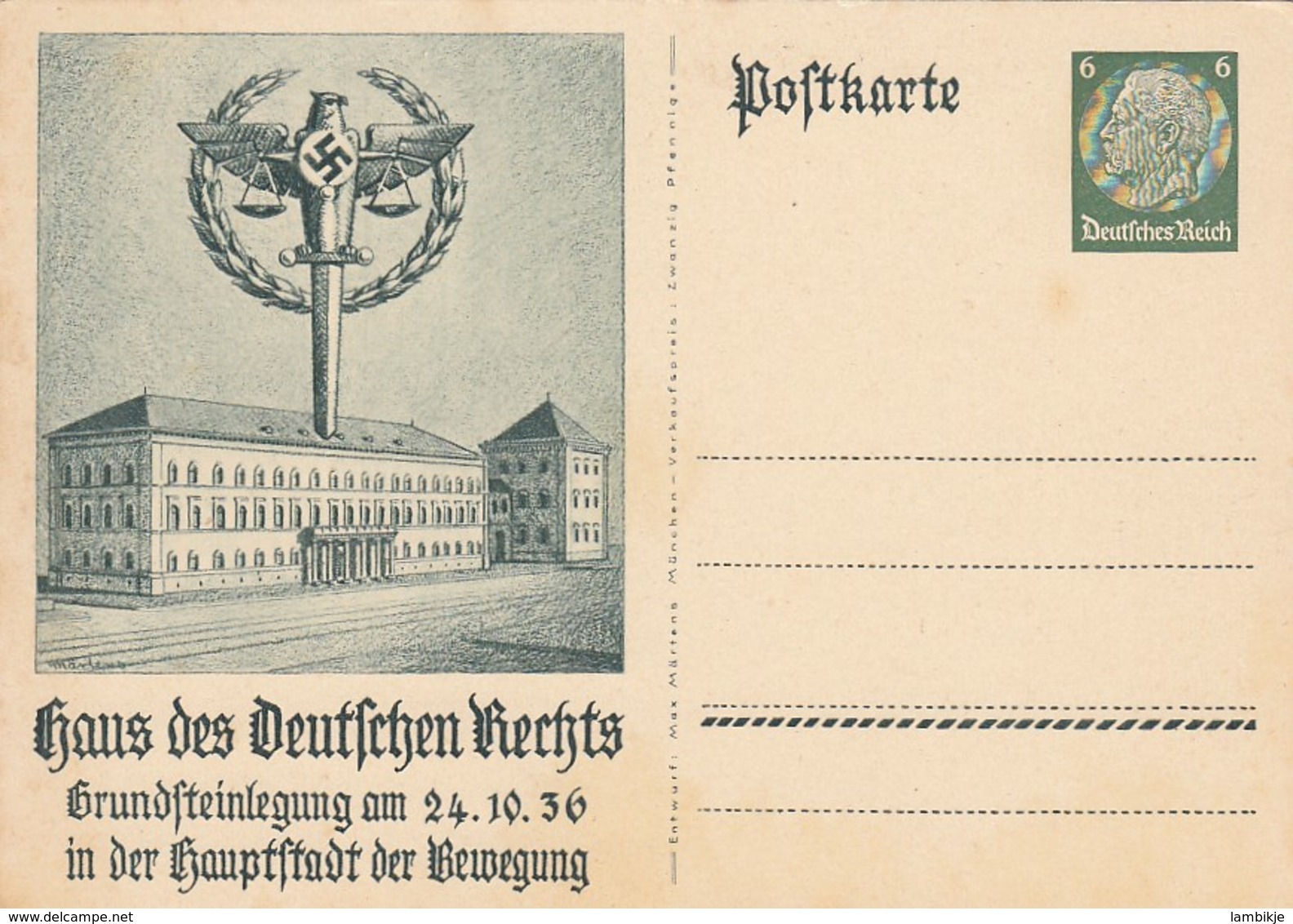 Deutsches Reich Postkarte P237 1936 - Briefe U. Dokumente