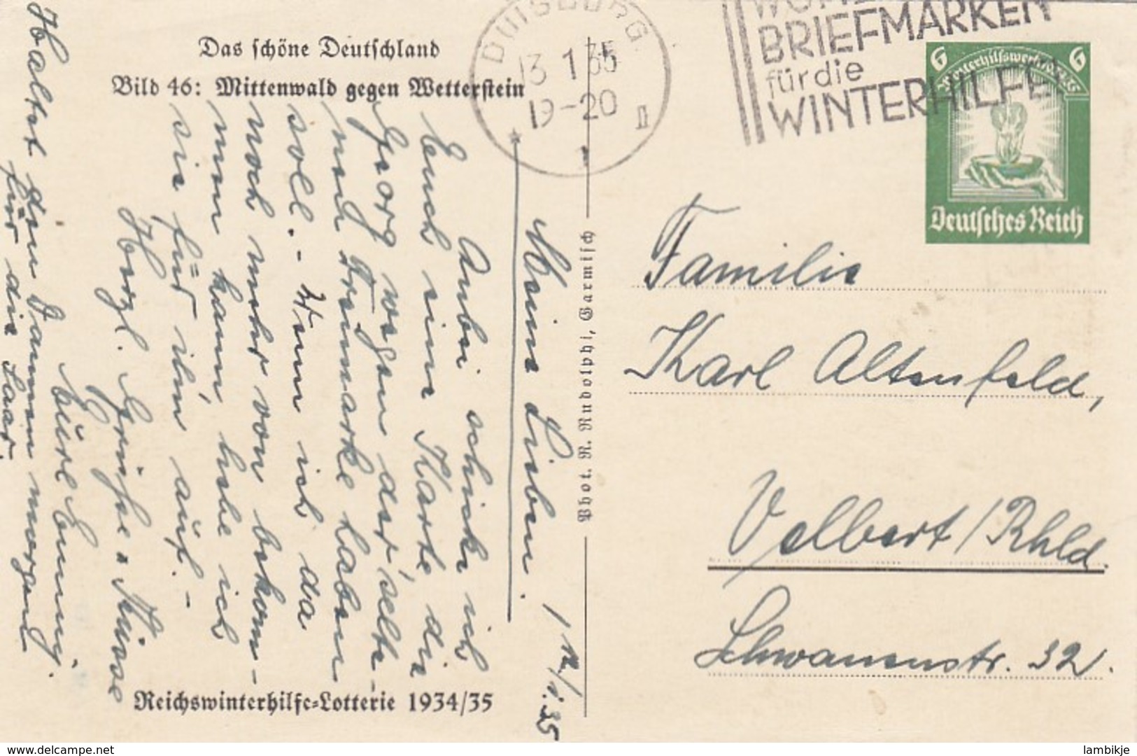 Deutsches Reich Postkarte P254 1935 - Briefe U. Dokumente
