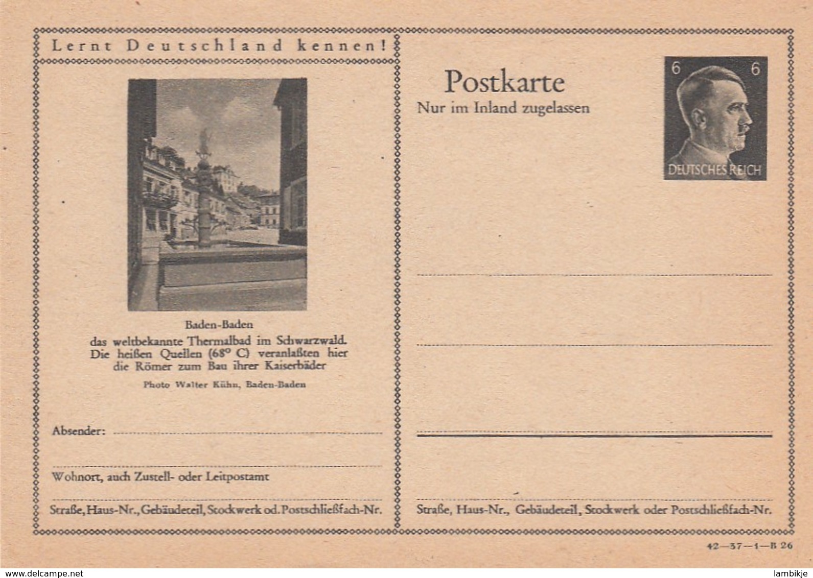 Deutsches Reich Postkarte P307 1942 - Briefe U. Dokumente