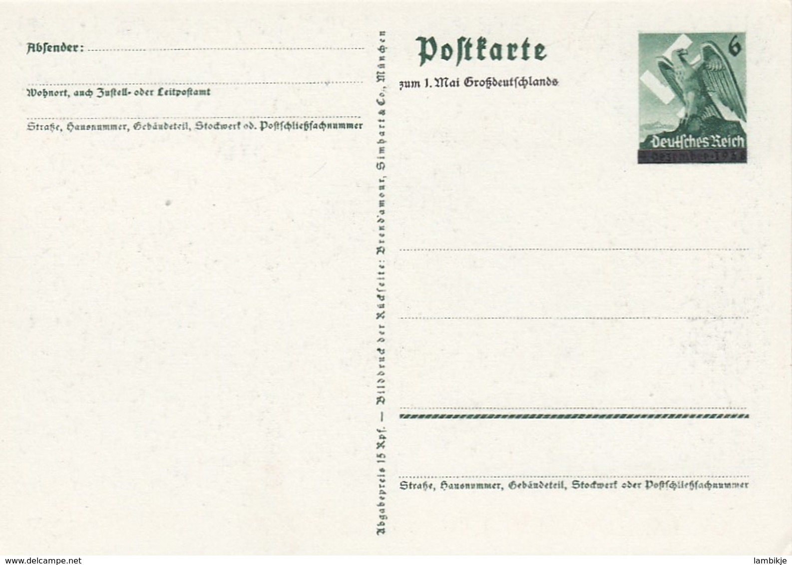 Deutsches Reich Postkarte P279 1938 - Briefe U. Dokumente