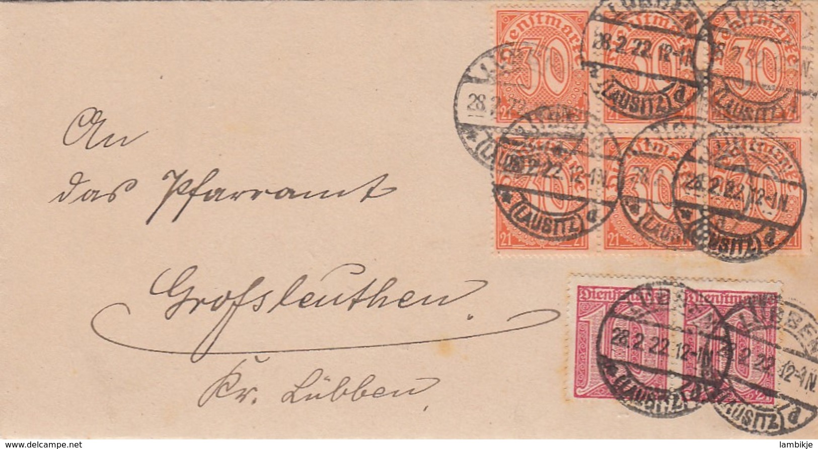 Deutsches Reich Dokument INFLA Dienst 1920-23 - Lettres & Documents