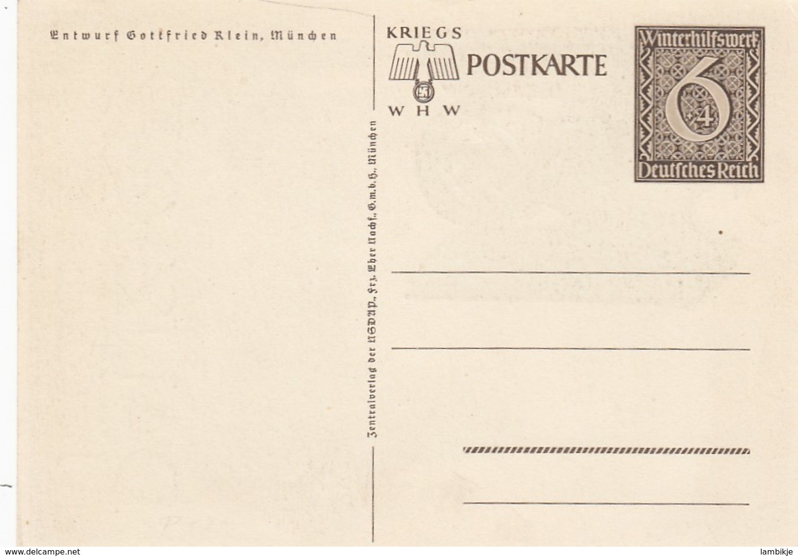 Deutsches Reich Postkarte P287 1939 - Briefe U. Dokumente