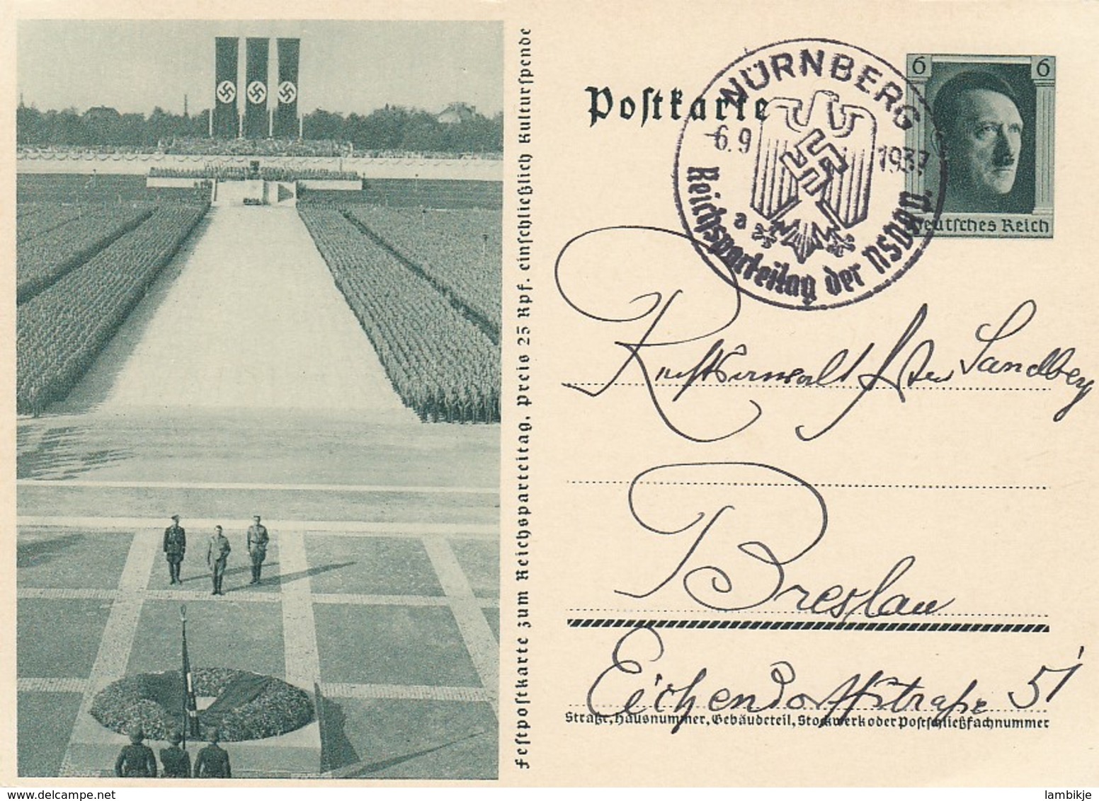 Deutsches Reich Postkarte 1937 P264/01 - Briefe U. Dokumente