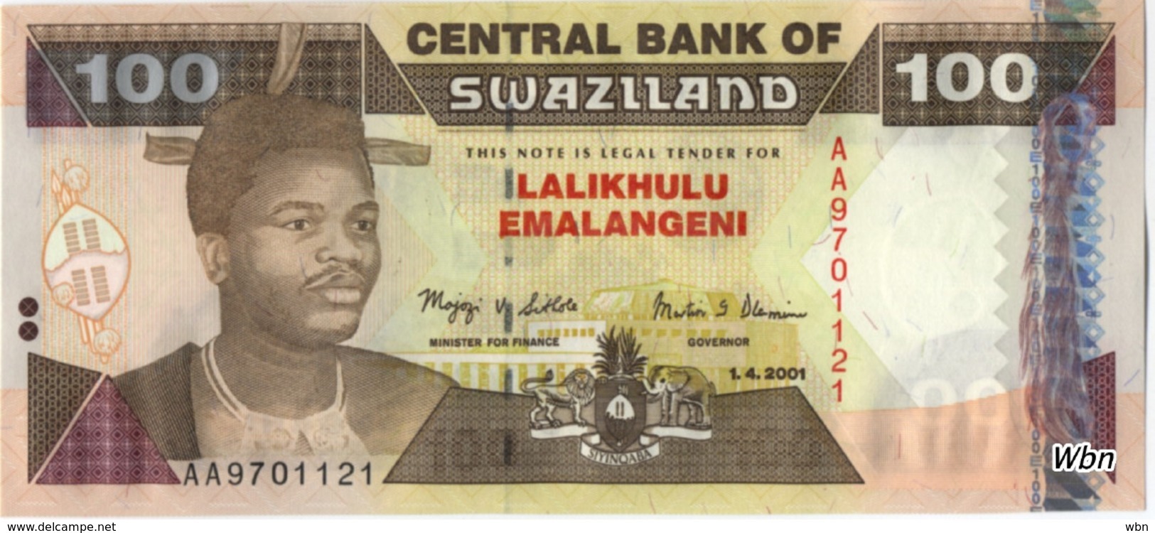 Swaziland 100 Emalangeni (P32) 2001 -UNC- - Swaziland