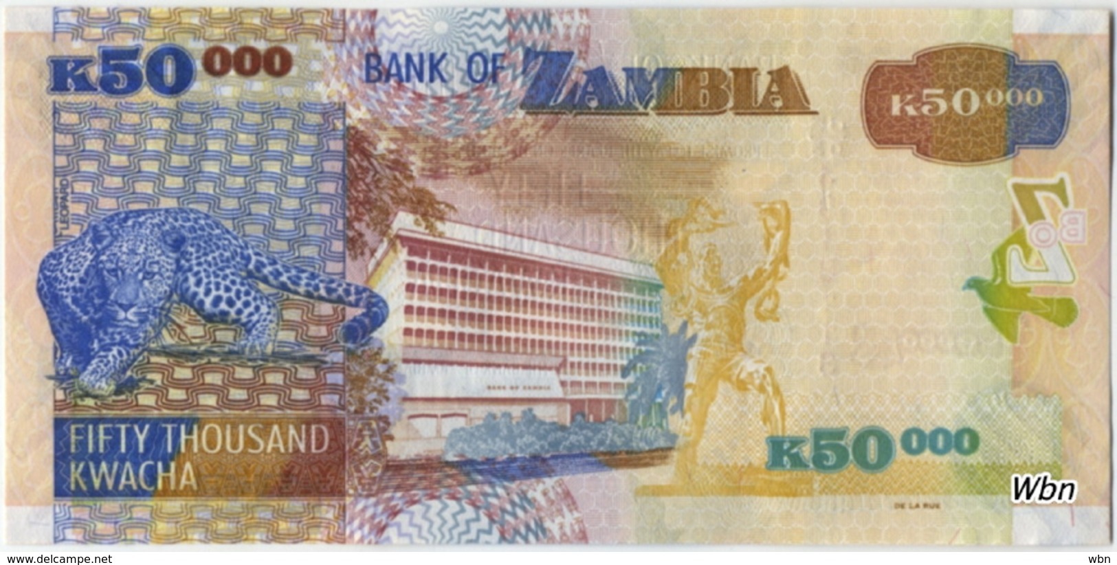 Zambia 50000 Kwacha (P48e) 2009 Sign 12 -UNC- - Zambie